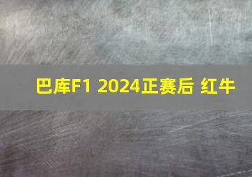 巴库F1 2024正赛后 红牛